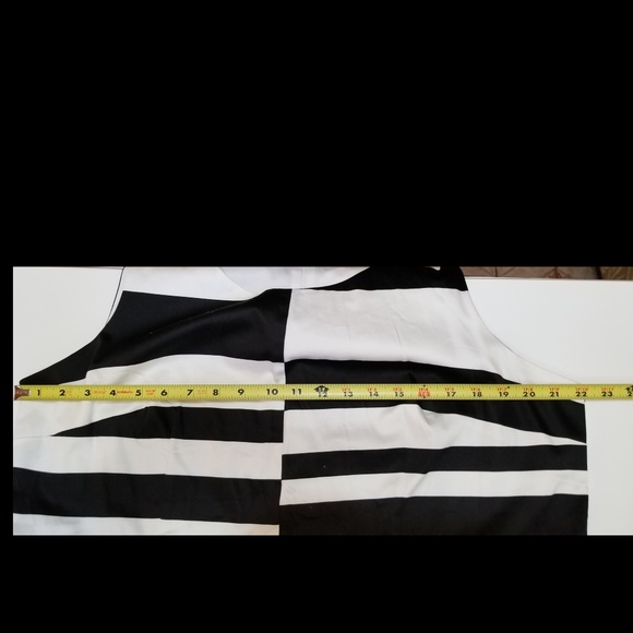 Statement Black and White Striped Sheath Dress - Picture 4 of 7
